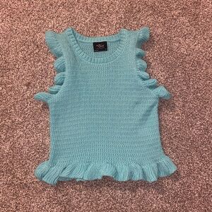 teal knitted top